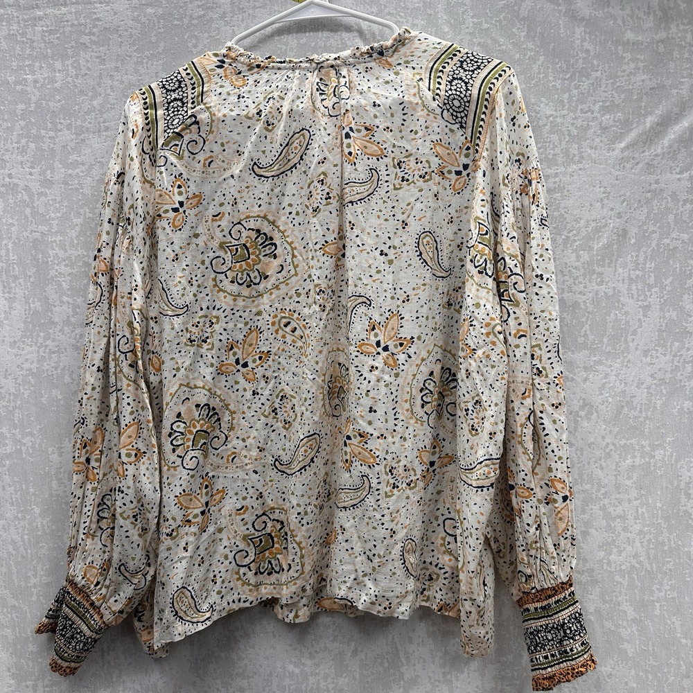 Patrons of Peace Boho Paisley Tassel Blouse S - Picture 3 of 13